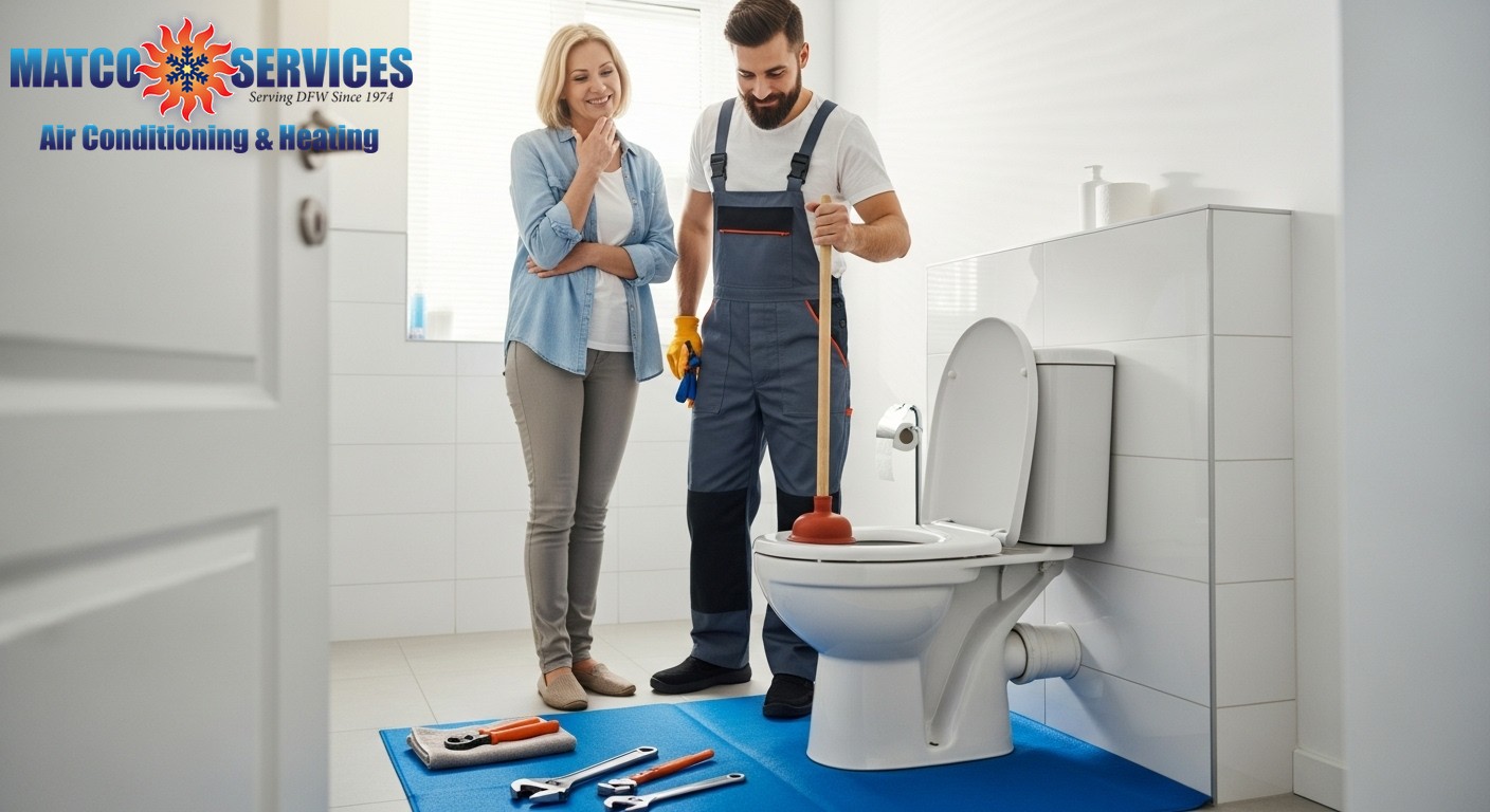 Skilled plumber using professional auger equipment