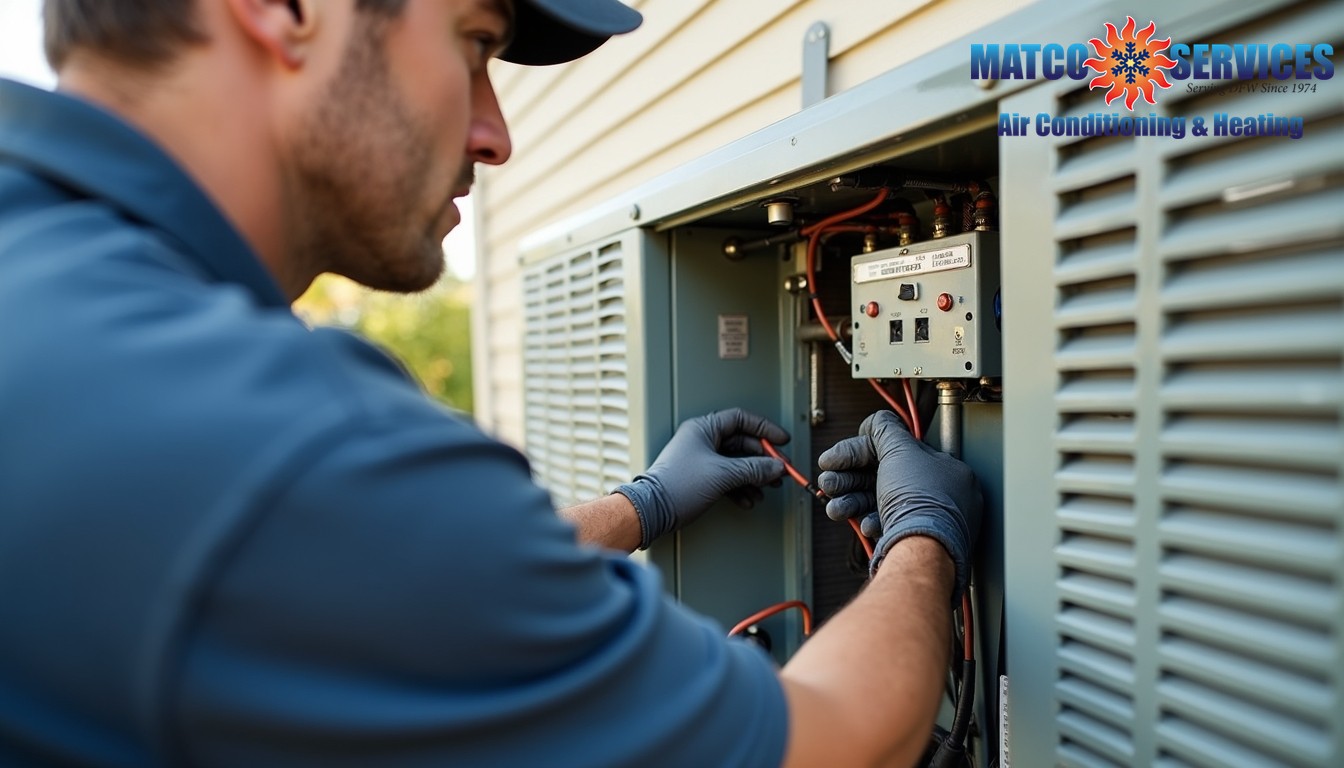 Professional HVAC service area with eco-friendly refrigerant cylinders