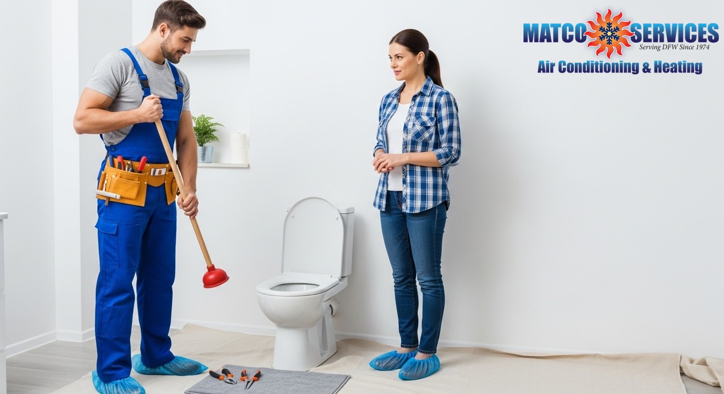 Skilled plumber using professional auger equipment