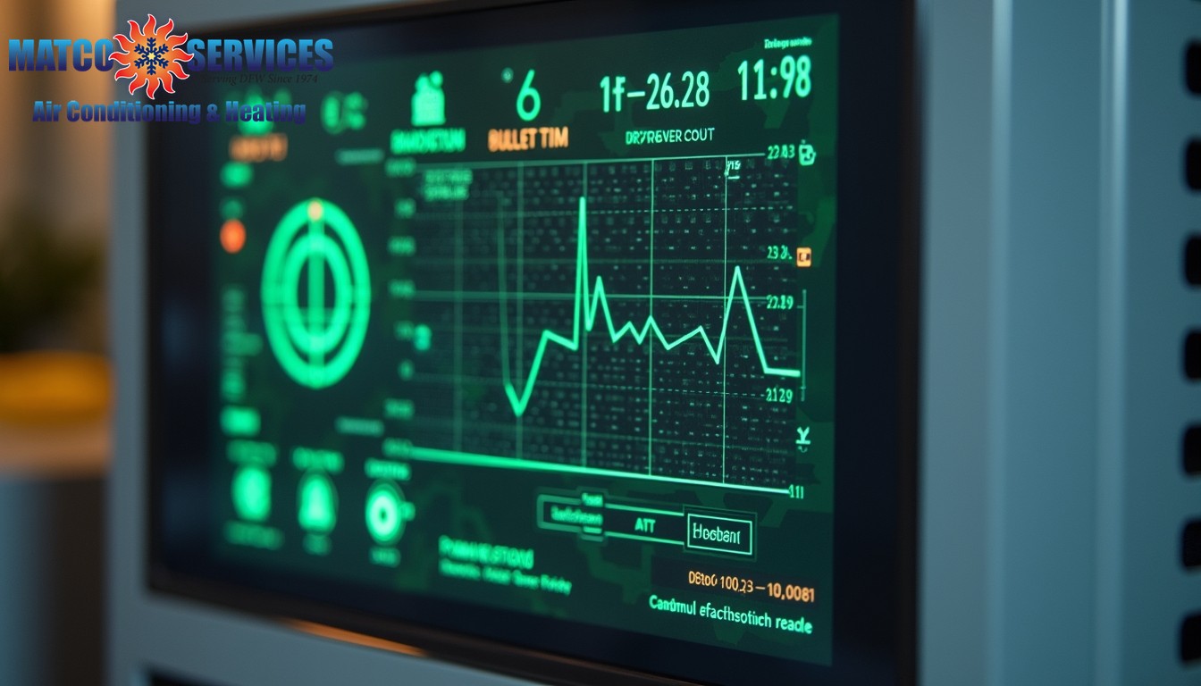 Digital HVAC control board display