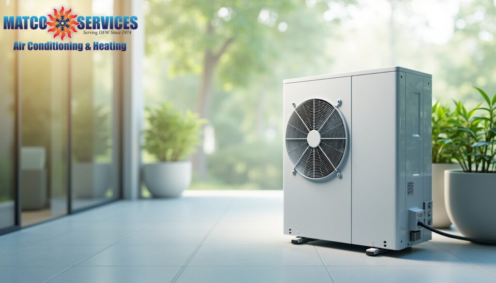 Modern microchannel condenser installation, efficiency visualization