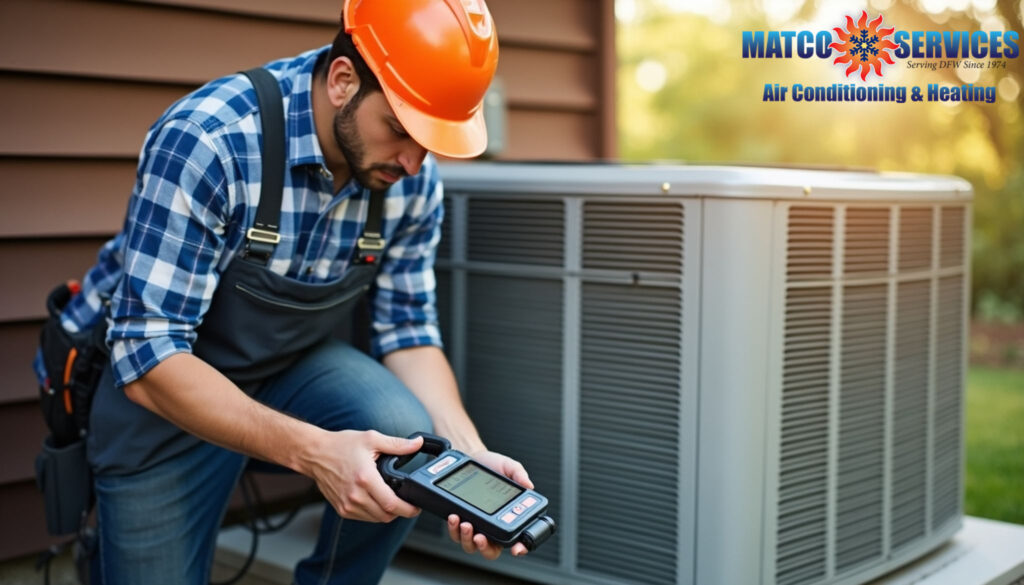 Professional HVAC diagnostic equipment