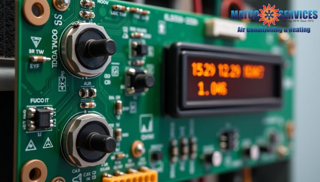 Digital HVAC control board display