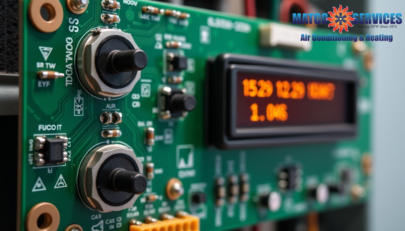 Digital HVAC control board display