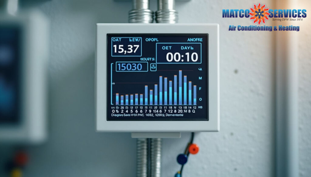 Digital HVAC control board display