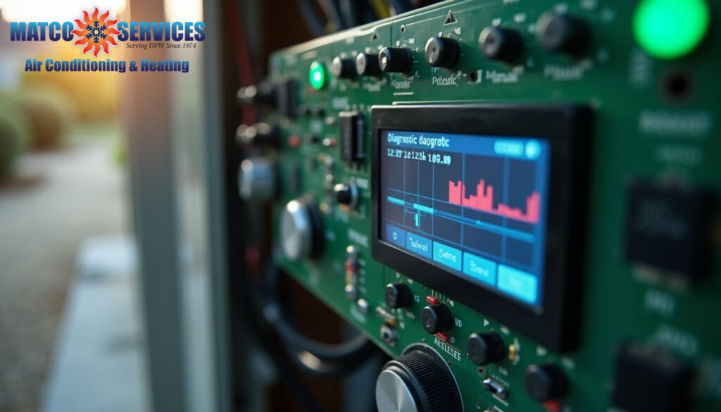 Digital HVAC control board display