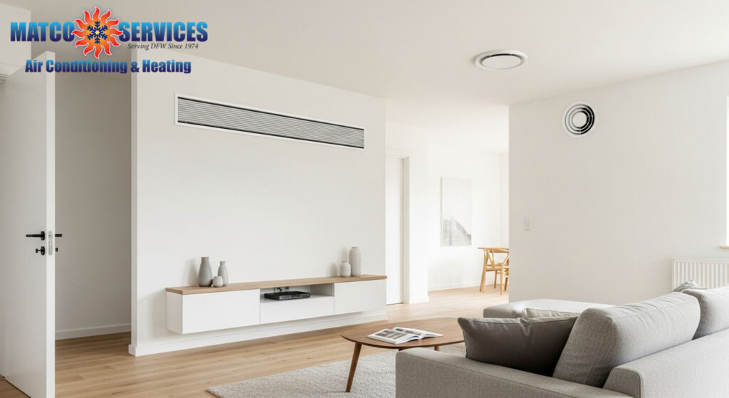 Clean home interior showing strategic return vent placement