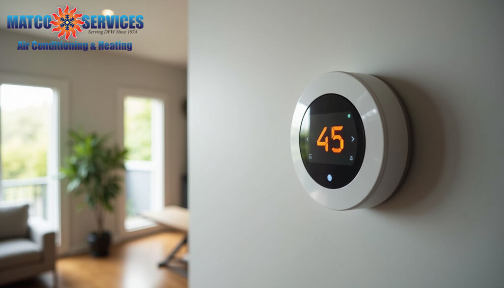 Modern home interior with multiple humidity sensors